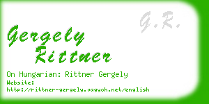 gergely rittner business card